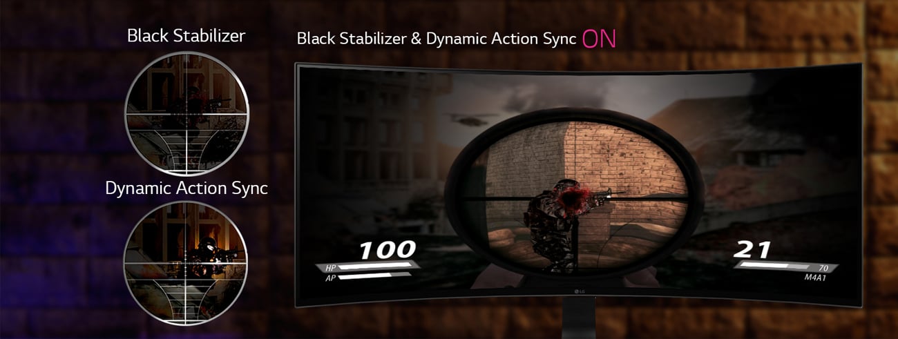 LG 34UM88-P Black Stabilizer