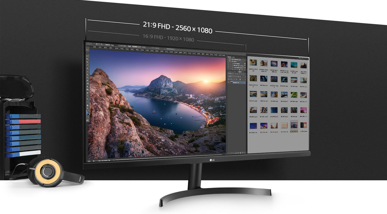 Monitor do domu i do biura LG 34WL500-B