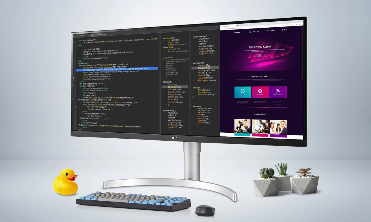 Monitor do domu i do biura LG 34WN650-W