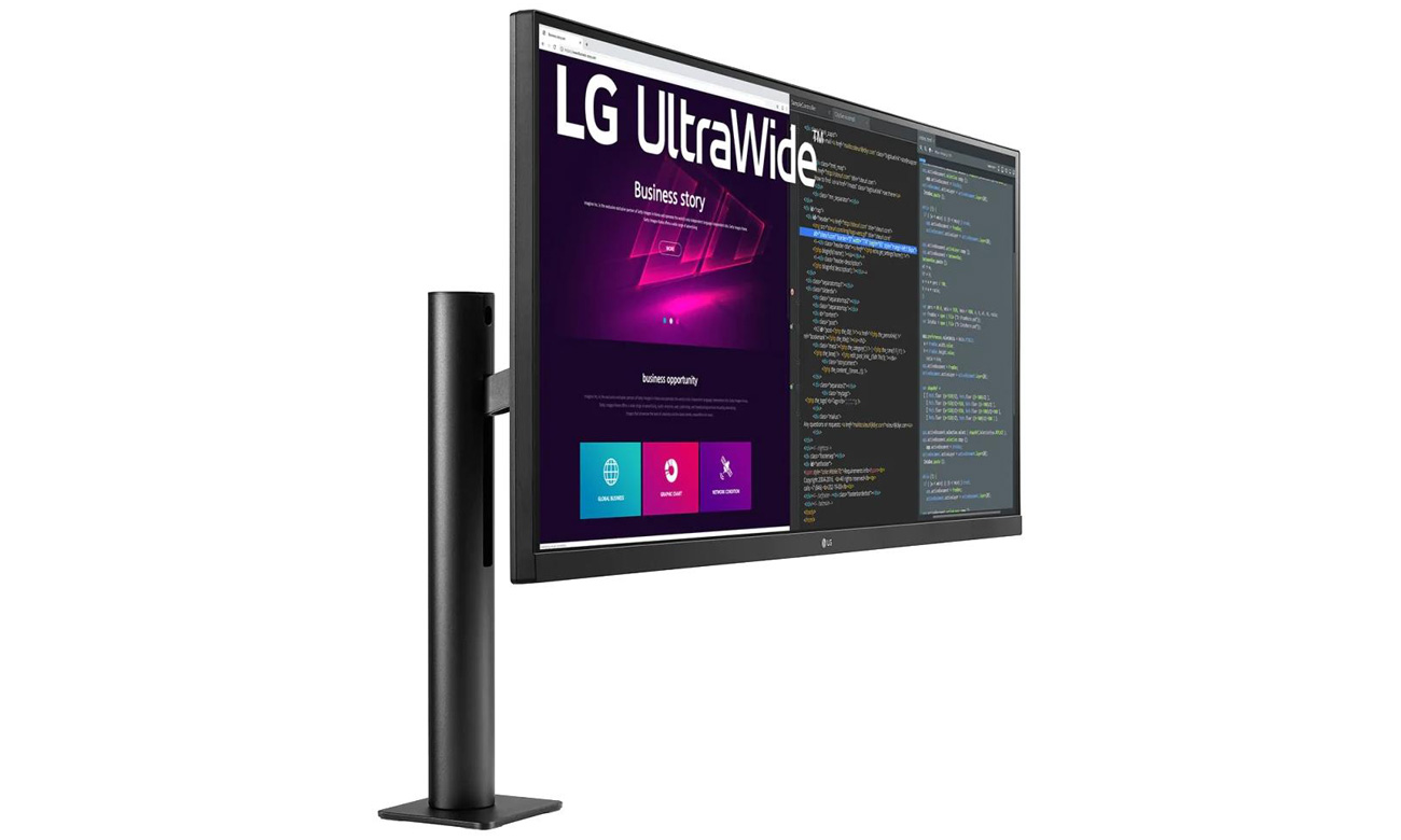 LG 34WN780-B ekran, podstawa