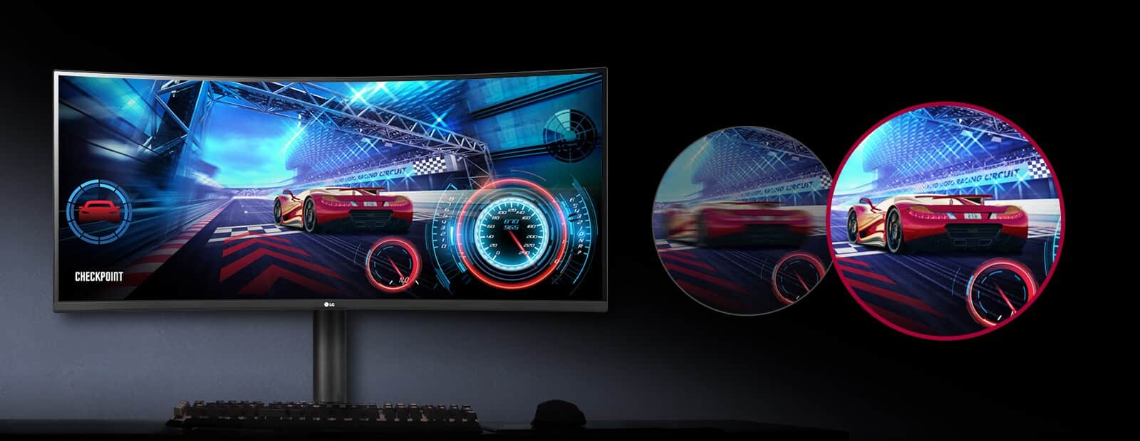 Płynny ruch w grach przy częstotliwości odświeżania 160 Hz w porównaniu do częstotliwości odświeżania 60 Hz