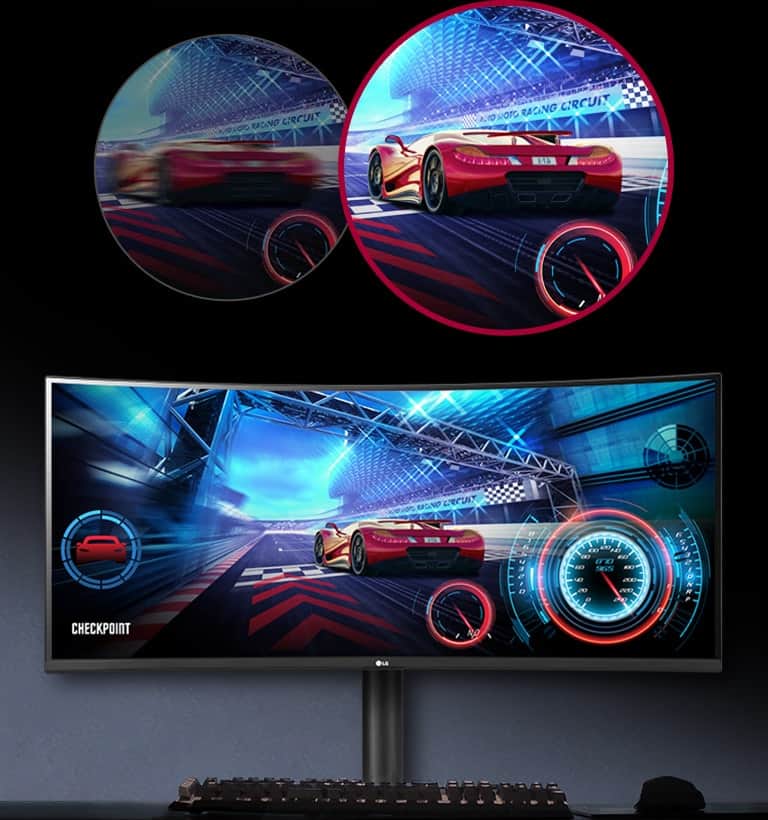 Płynny ruch w grach przy częstotliwości odświeżania 160 Hz w porównaniu do częstotliwości odświeżania 60 Hz
