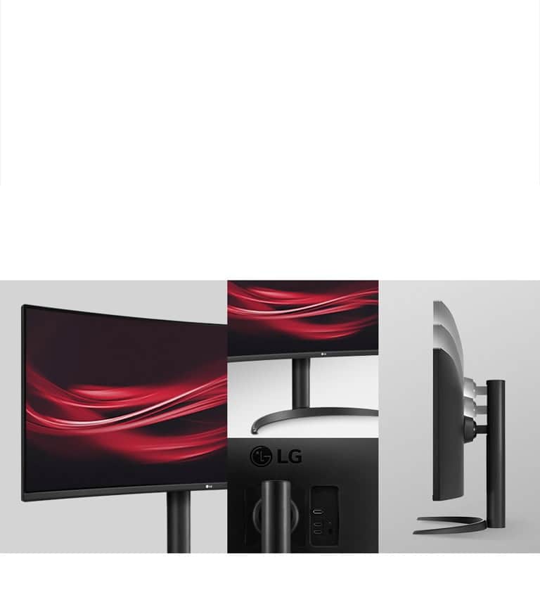 Ergonomiczny design z możliwością regulacji kąta nachylenia i wysokości oraz łatwą w montażu podstawką.