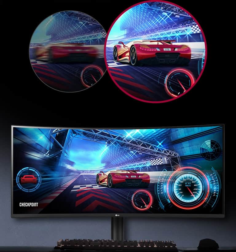 Płynny ruch w grach przy częstotliwości odświeżania 160Hz w porównaniu do częstotliwości odświeżania 60Hz