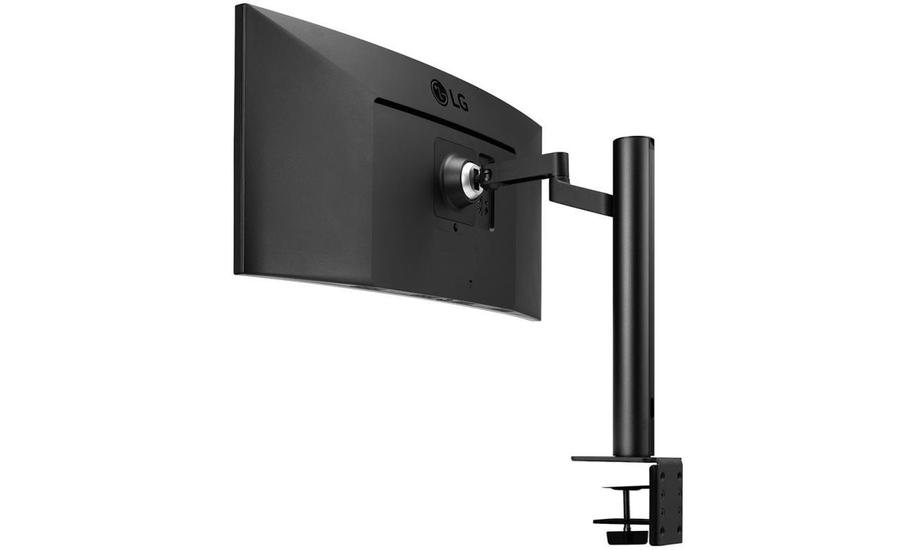 LG 34WP88CP-B widok z tyłu pod kątem