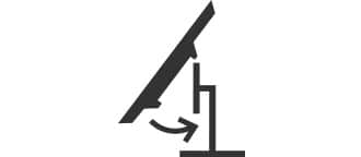 Ten monitor ma podstawę odłączaną jednym przyciskiem.