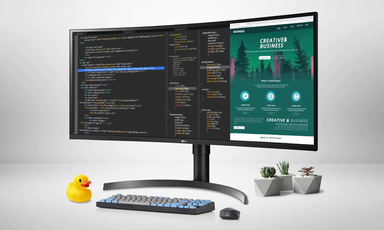 Wsparcie biznesu z monitorem LG 35WN65C-B