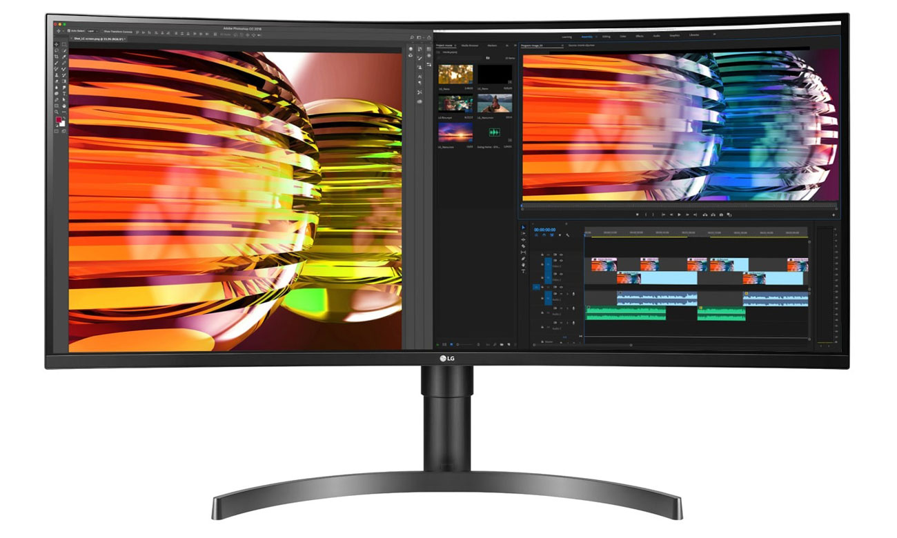 LG UltraWide 35WN75CP-B widok z przodu