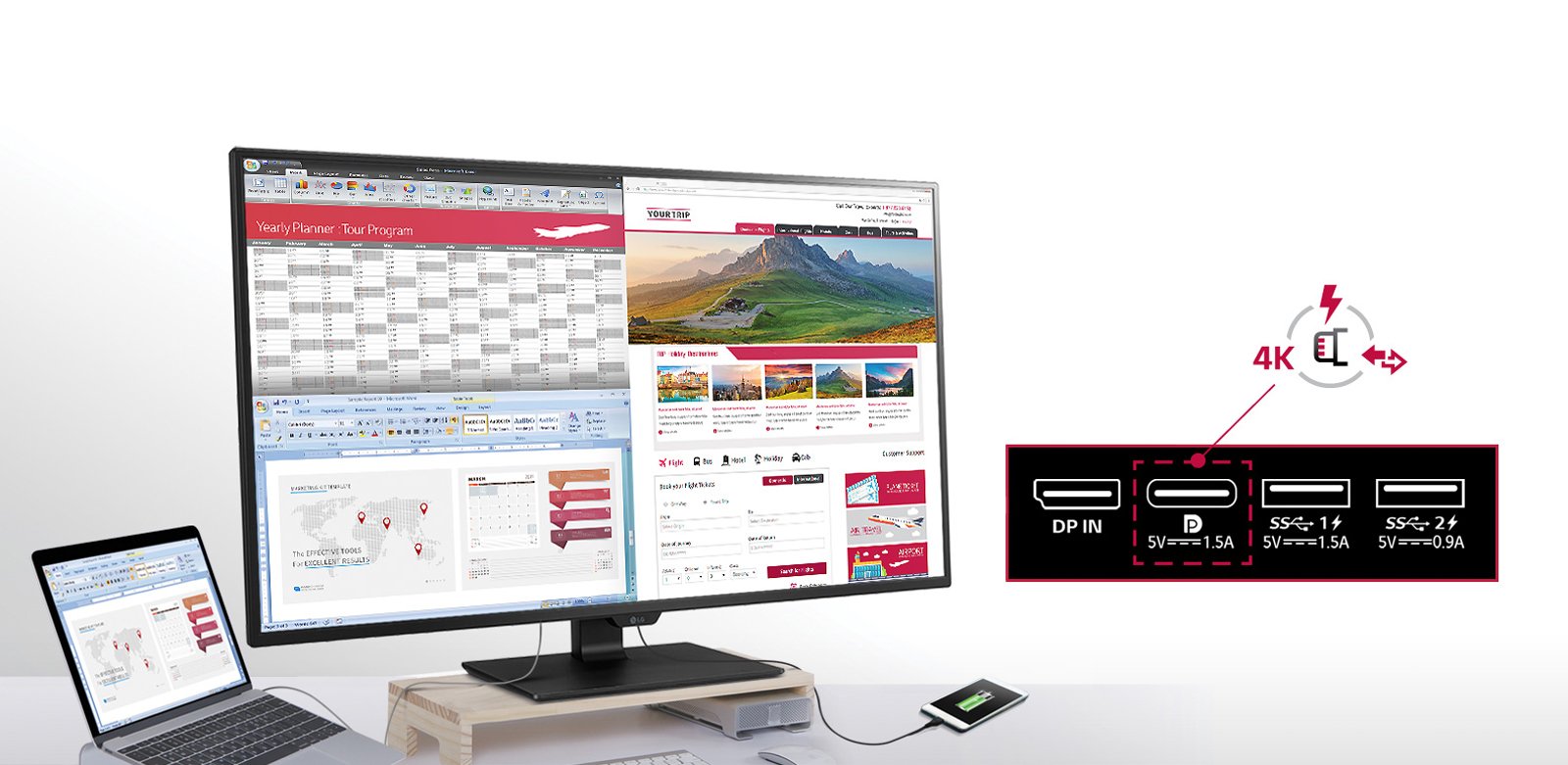 LG 43UD79-B złącze USB typu C