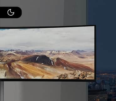 To jest scena w nocy. Ekran jest ciemniejszy niż w dzień.