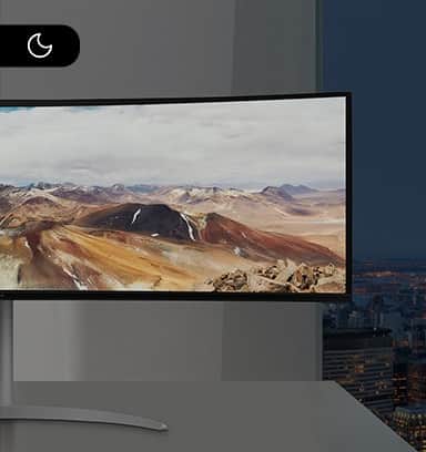 To jest scena w nocy. Ekran jest ciemniejszy niż w dzień.