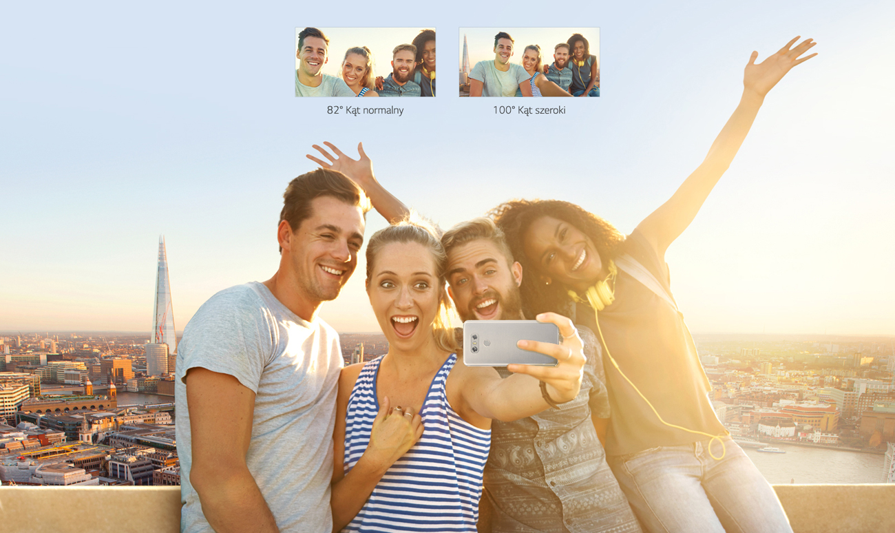 LG G6 szerokokątna kamera selfie