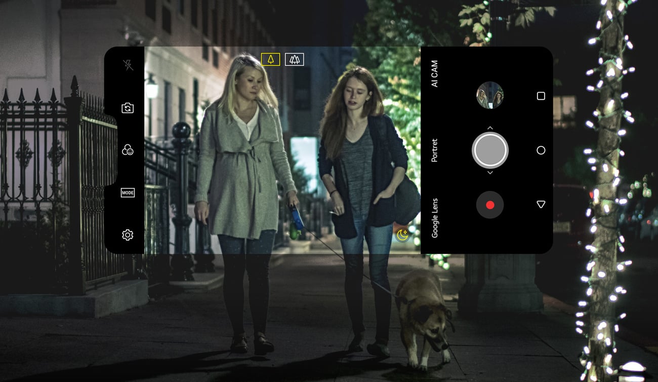 LG G7 ThinQ podwójny aparat 16 mpix f/1.6 AI