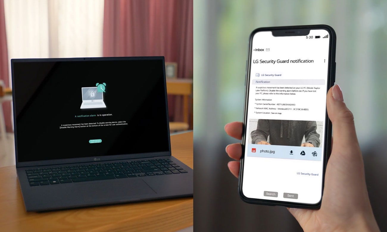 LG GRAM 2023 15Z90R bezpieczeństwo od LG