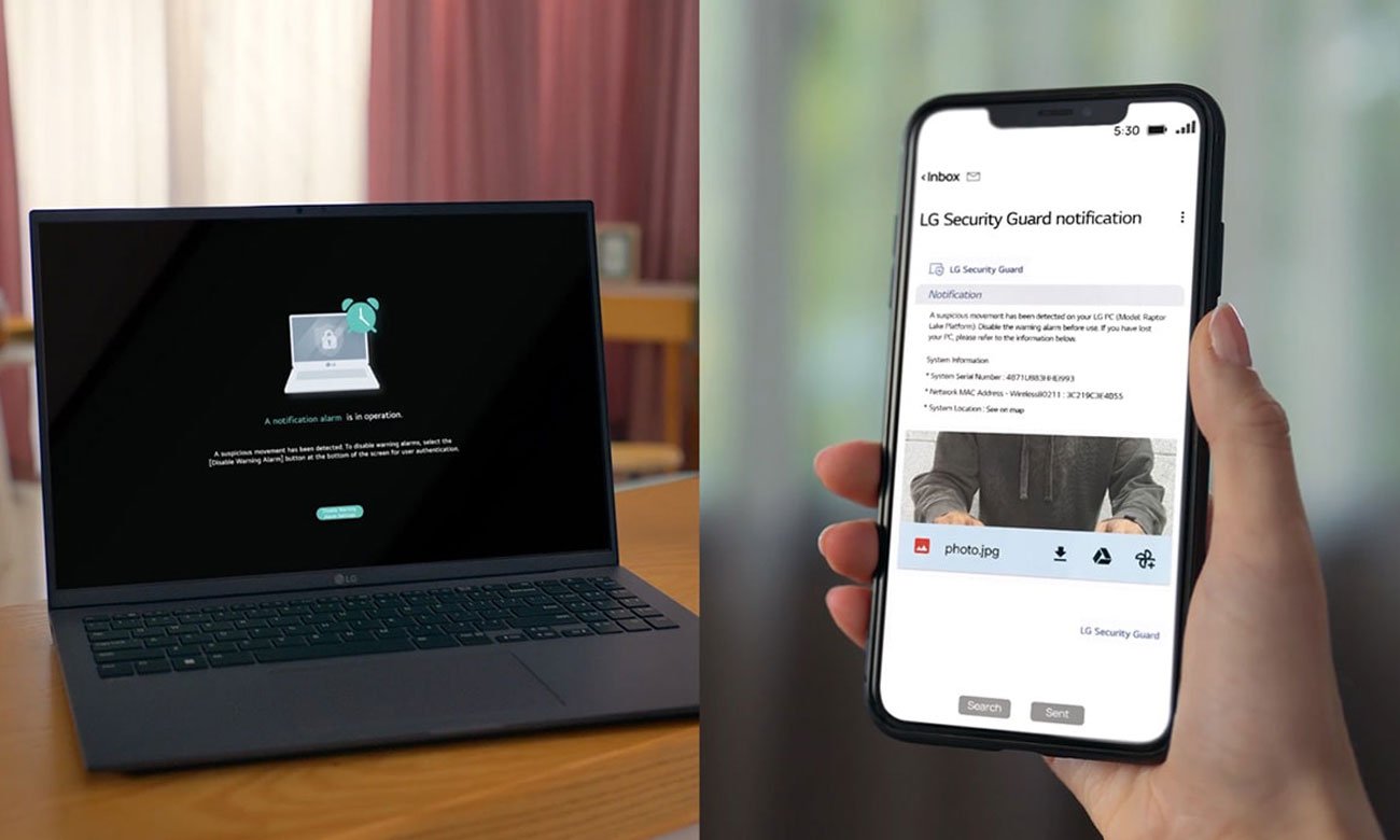 LG GRAM 2023 16Z90R bezpieczeństwo