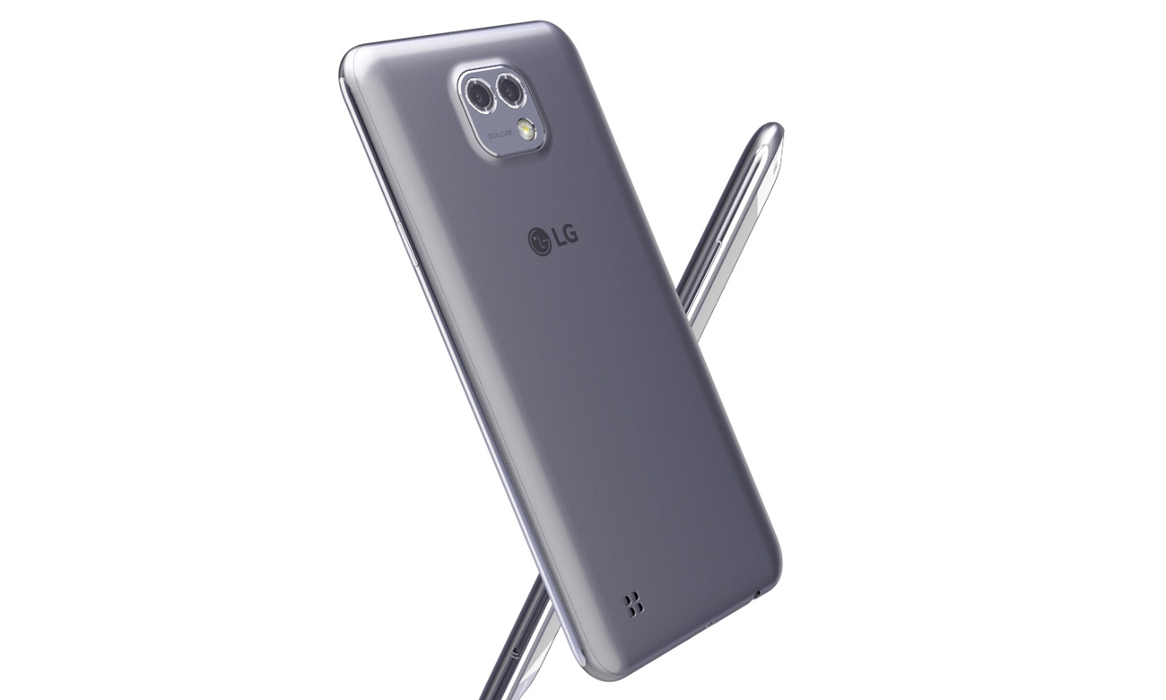 srebrny LG X CAM z profilowanym podwójnie zakrzywionym ekranem 3D Arc Glass