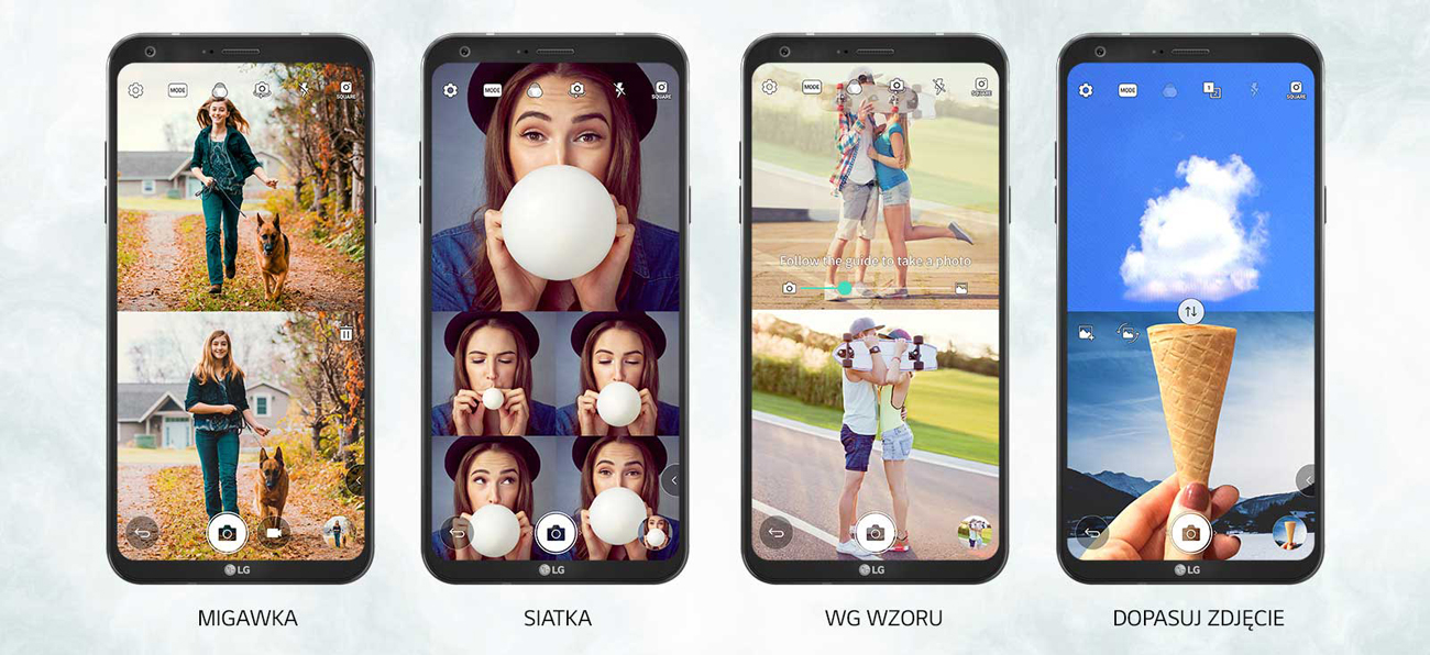 LG Q6 tryb zdjęć kwadratowych