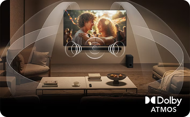 Telewizor LG QNED w jasnej, minimalistycznej aranżacji wnętrza