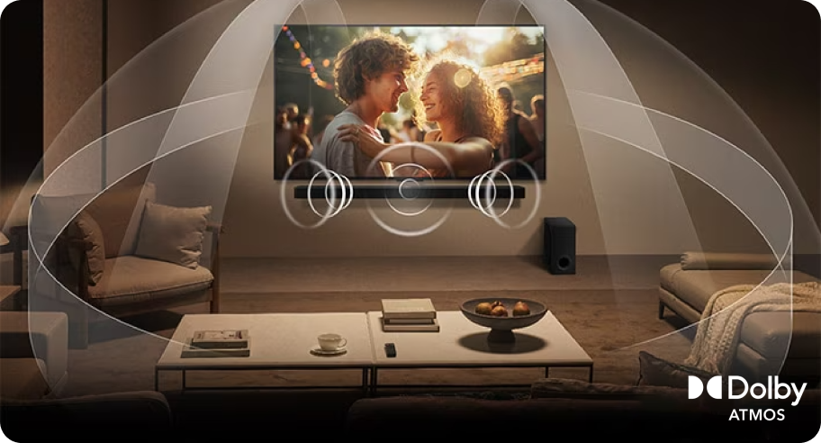 Telewizor LG QNED w jasnej, minimalistycznej aranżacji wnętrza