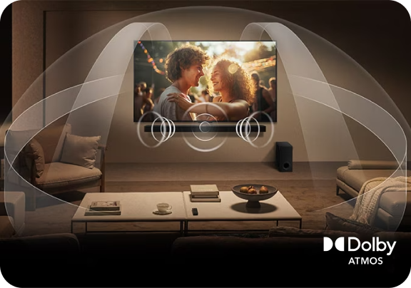 Telewizor LG QNED w jasnej, minimalistycznej aranżacji wnętrza