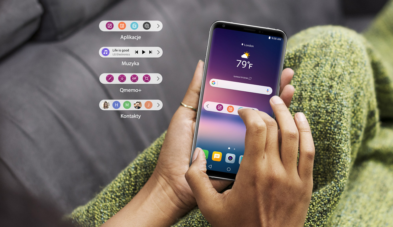 LG V30 floating bar