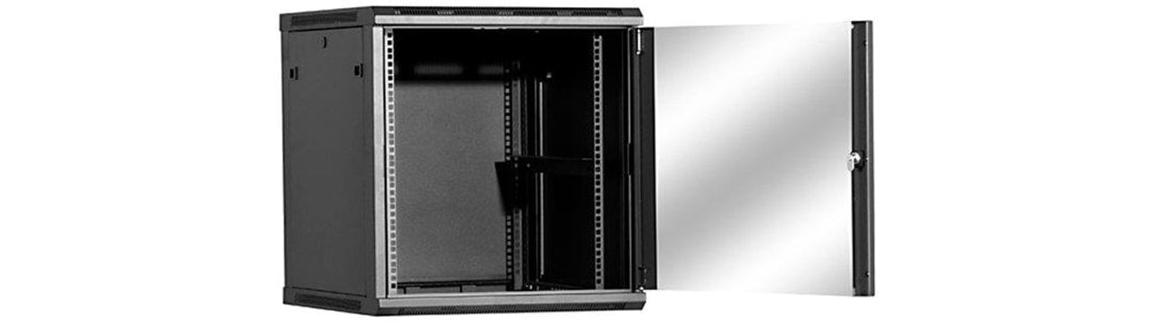 Szafa RACK Linkbasic Wisząca 12U 600x600mm drzwi szklane czarna