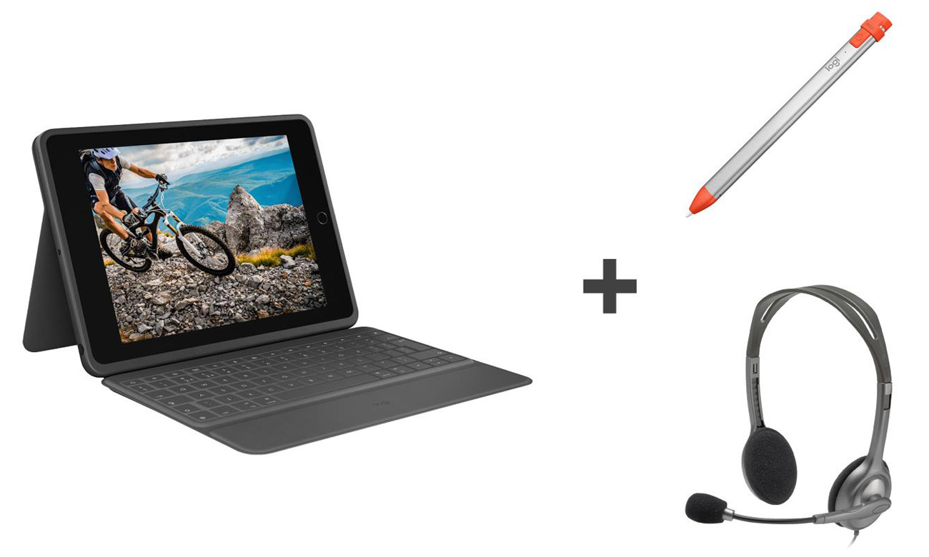 Zestaw Logitech Rugged Folio iPad + Crayon + H111