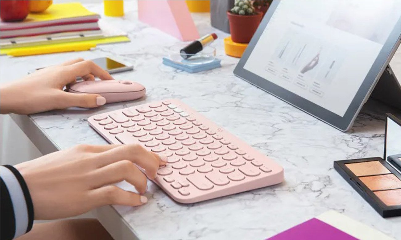 Klawiatura do domu i biura Logitech K380 piaskowy