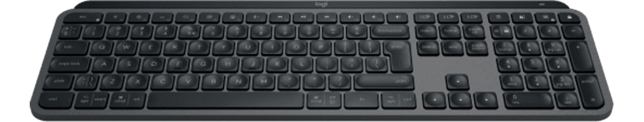 Logitech MX Keys S Ansicht von oben im Winkel