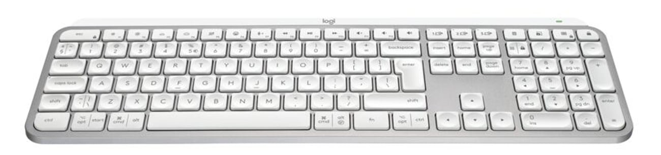 Logitech MX Keys S Ansicht von oben im Winkel