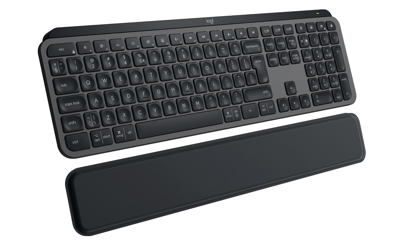 Logitech MX Keys S widok z góry pod kątem