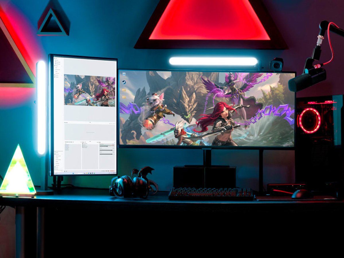 Logitech Litra Beam wygląd na biurku