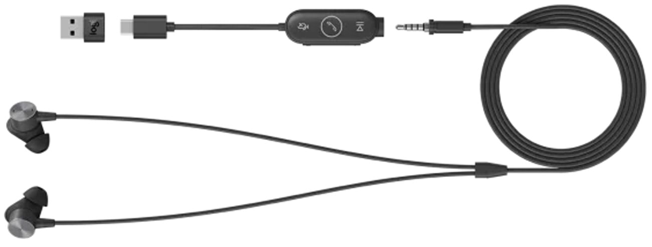 Słuchawki dokanałowe Logitech Zone Wired Earbuds Teams - Widok ogólny