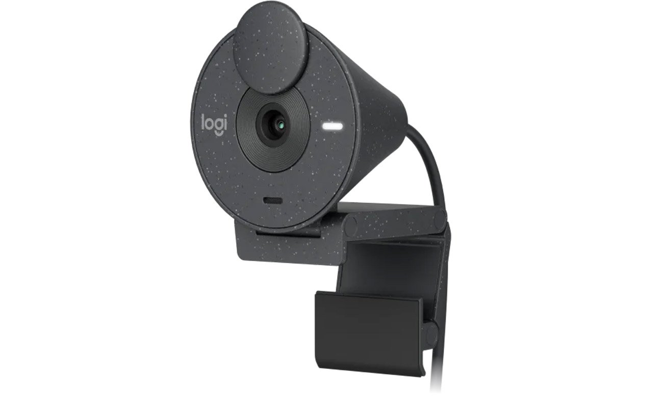 Kamera internetowa Logitech Brio 300 Grafitowa - Widok od przodu pod kątem