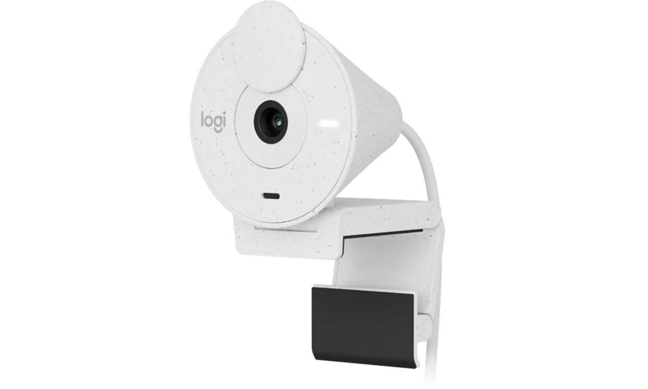 Kamera internetowa Logitech Brio 300 Biała - Widok od przodu pod kątem