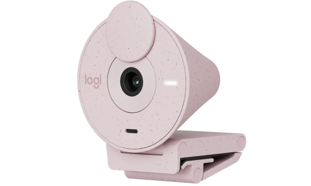 Kamera internetowa Logitech Brio 300 Różowa - Widok od przodu pod kątem