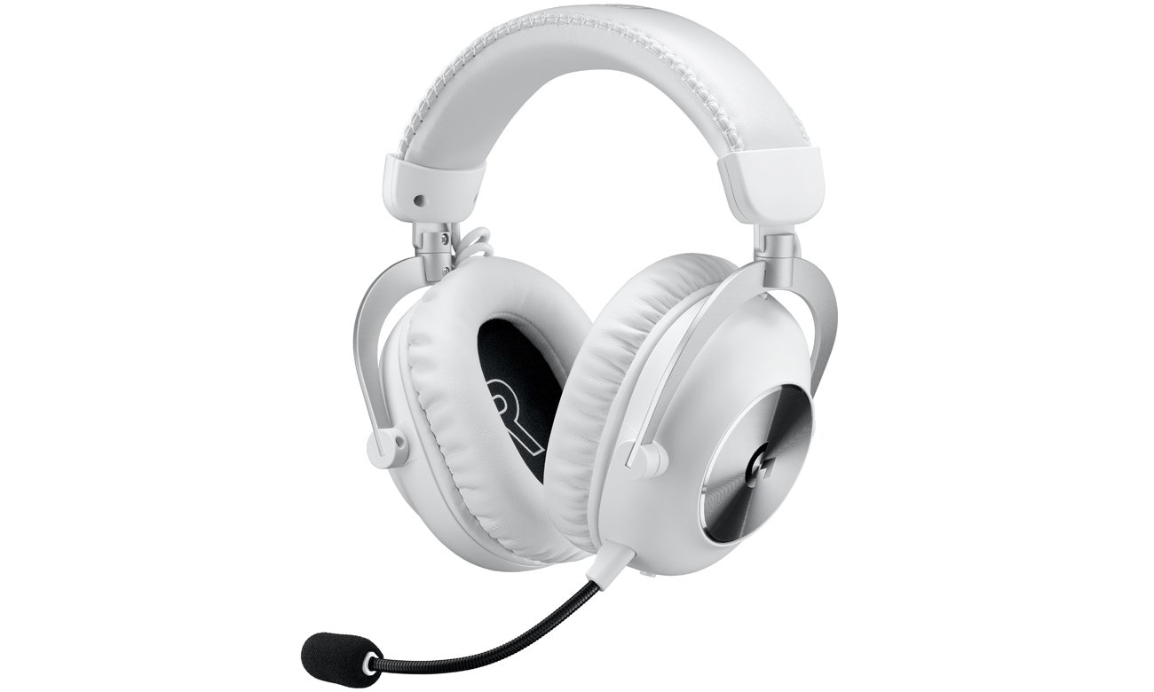 Бездротові ігрові навушники Logitech G PRO X 2 Lightspeed, білі – кутовий вигляд спереду