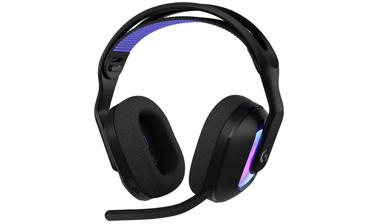 Słuchawki bezprzewodowe Logitech G522 Lightspeed Czarne - Widok od przodu pod kątem