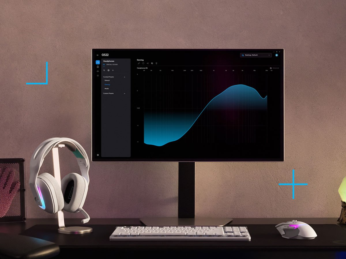 Słuchawki bezprzewodowe Logitech G522 Lightspeed Białe - Grafika lifestyle