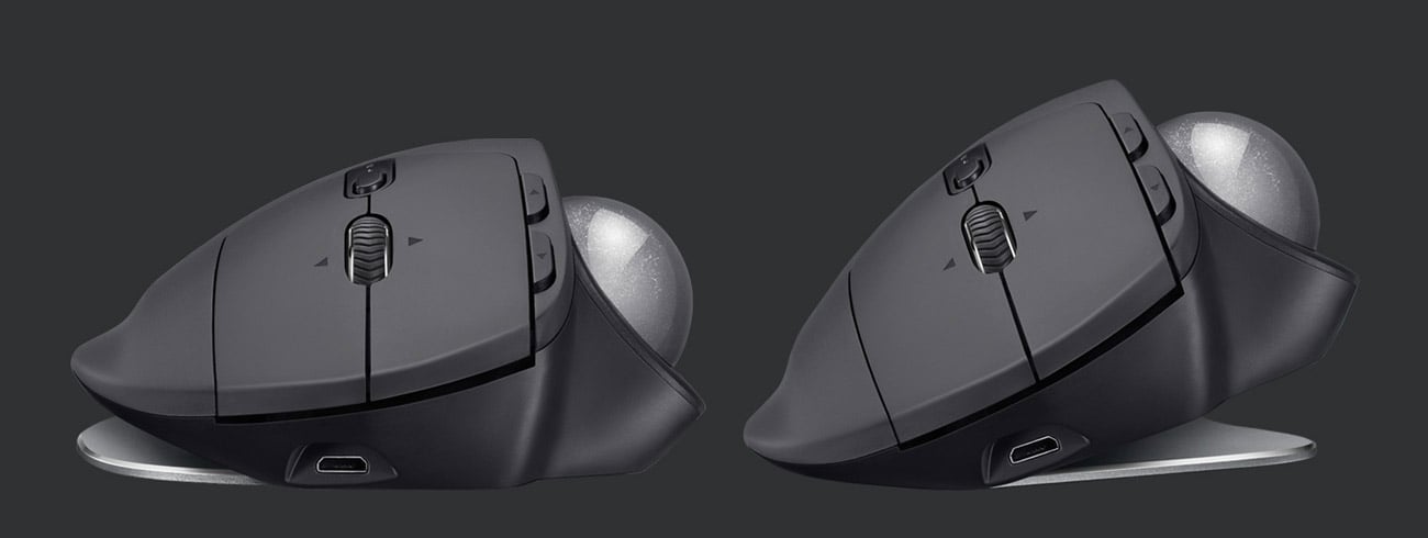Logitech MX Ergo Wireless Trackball wybór kąta nachylenia