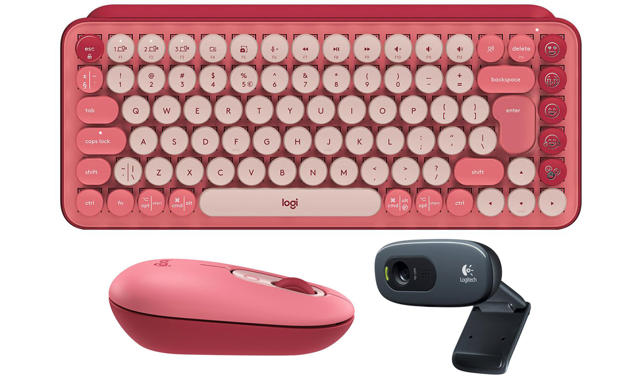 Zestaw Logitech POP MOUSE & KEYS + C270