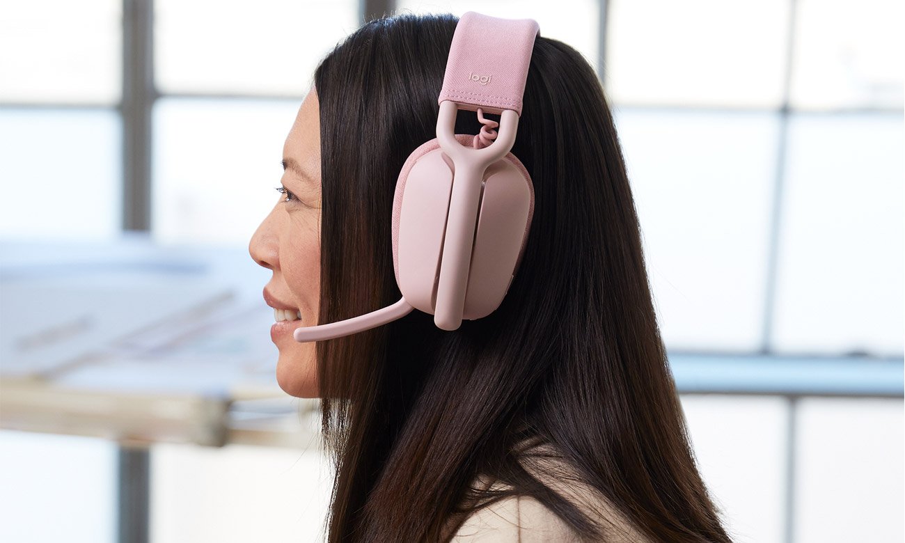 Kabelloses Headset Logitech Zone Vibe 100 Pink - Mikrofon mit Rauschunterdrückung