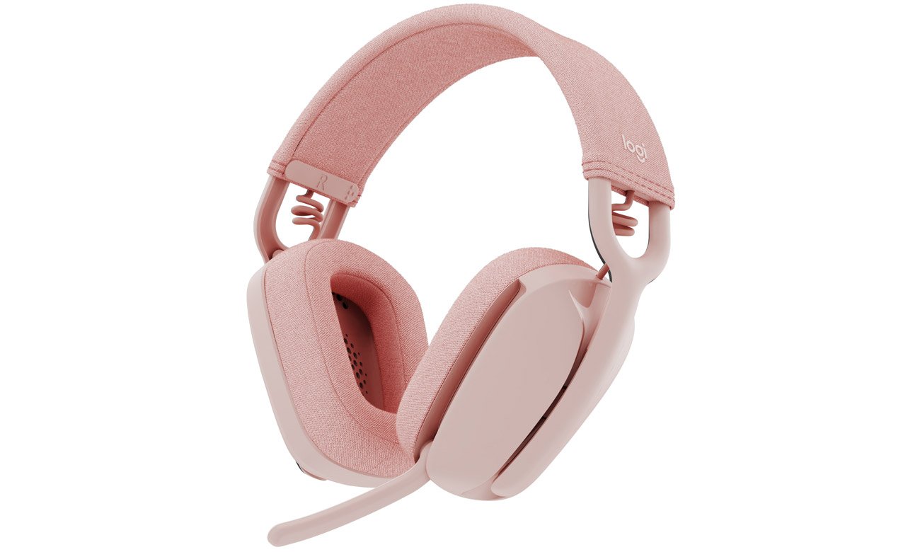 Kabelloses Headset Logitech Zone Vibe 100 Pink - Vorderansicht schräg