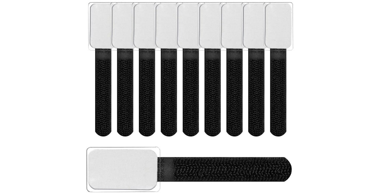 Organizer do kabli Label The Cable rzep z opisem czarny 10 sztuk