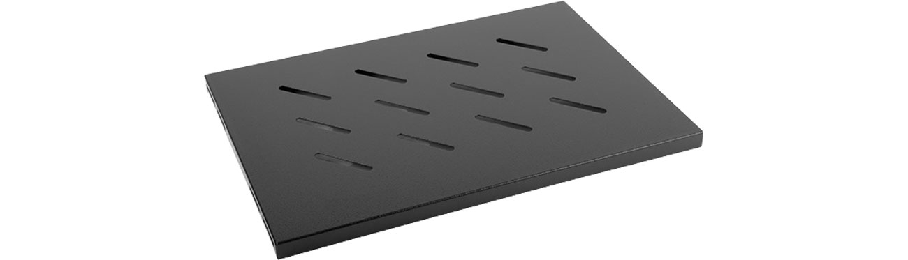 Lanberg Półka do szaf wiszących 19'' 450MM 1U czarna AK-1001-B