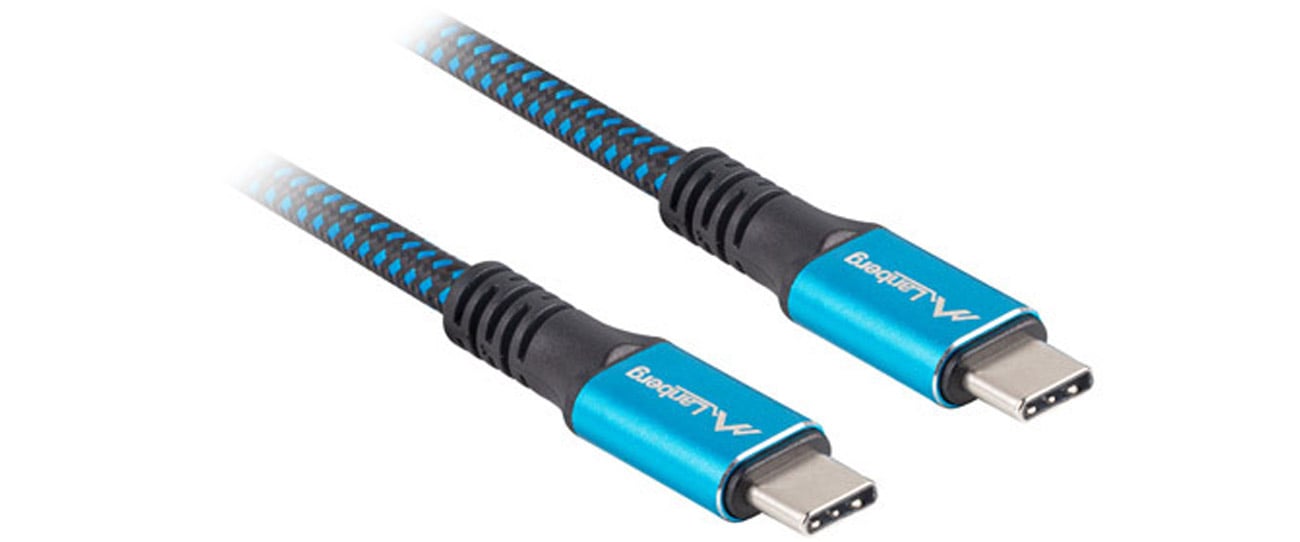 Kabel Lanberg USB-C 4.0 100W 5K/60Hz 0,5 m