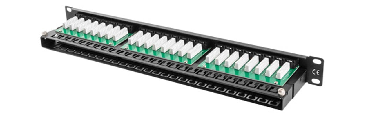 PATCH PANEL 48 PORT 1U KAT.5E CZARNY LANBERG