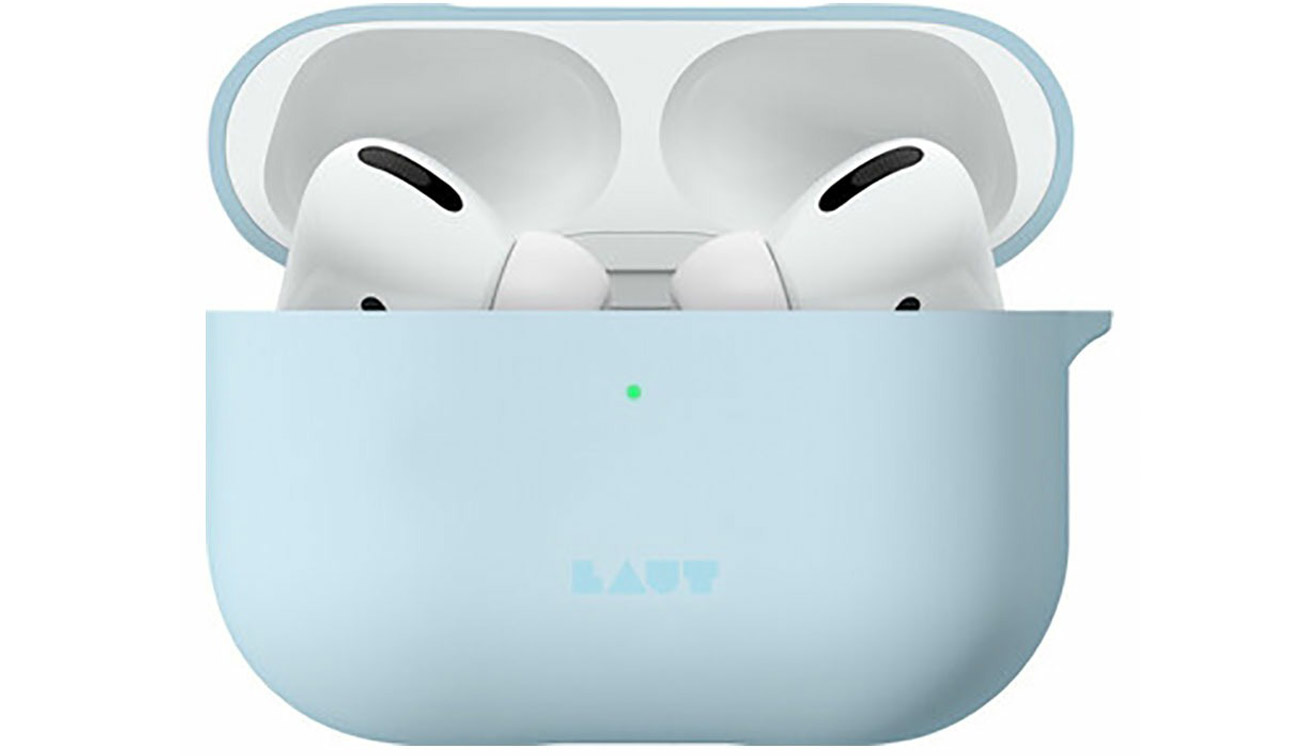 Etui Laut Huex Pastels do AirPods Pro Baby Blue - Widok od przodu, otwarte etui