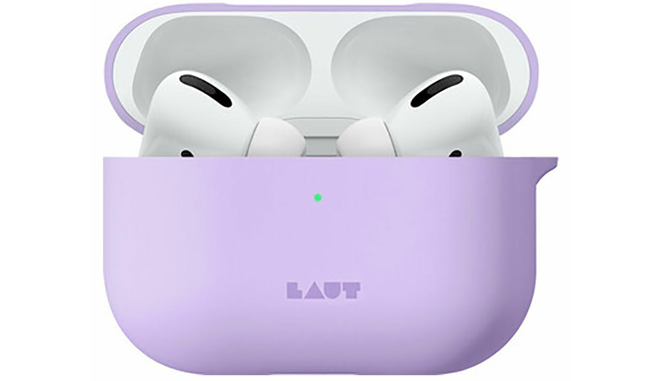 Etui Laut Huex Pastels do AirPods Pro Purple - Widok od przodu, otwarte etui