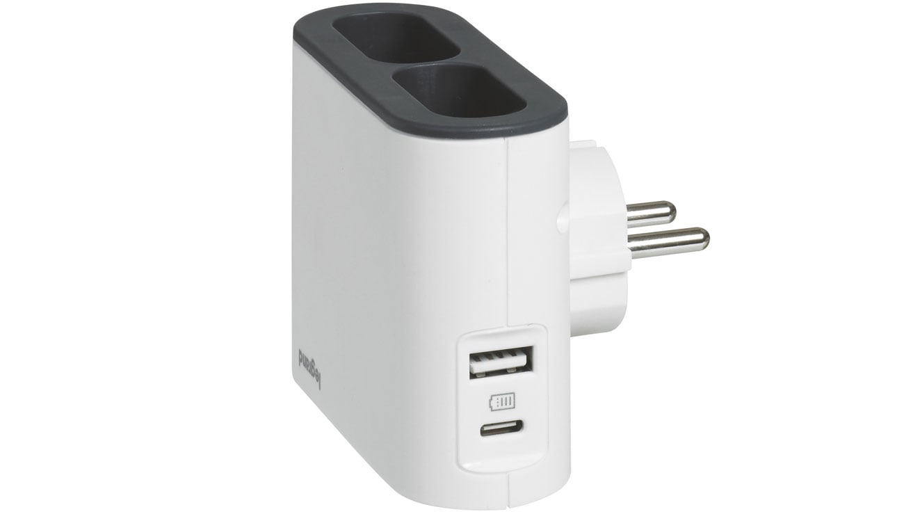 Legrand Mehrfachstecker - 2 Steckdosen, USB, USB-C